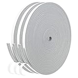 Dichtungsband für Türen Fenster 6mm(B) x3mm(D) Selbstklebendes Schaumstoffband Türdichtung Fenster, Gummidichtung für Kollision Siegel Rutschfest Gesamtlänge 15m (3 Rollen je 5m lang) Grau