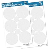 Wandkings Anti-Rutsch-Sticker 12 Klebepunkte 10 cm und 4 Punkte, 5 cm Durchmesser für Sicherheit in Badewanne und Dusche