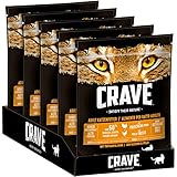 CRAVE Premium Trockenfutter mit Truthahn & Huhn für Katzen – Getreidefreies Adult Katzenfutter mit hohem Proteingehalt – 5 x 750 g