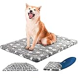 KROSER Hundematte 91CM Stilvolles Haustiermatte Wende Bettbettmatte (Warm und Kühl) Weiches Hundebett Schaumstoff mit hoher Dichte Waschbar Haustierbett für Große Hunde bis zu 70 Pfund MEHRWEG