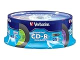 5X 5 St. Verbatim Digital Vinyl CD Rohlinge Bunte CD-R Rohlinge [25x Verbatim CD-R bunt 80Min/700MB/52x]