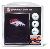 Team Golf NFL Denver Broncos Geschenkset Besticktes Golf-Handtuch, 3 Golfbälle und 14 Golf-Tees 6,5 cm Regulierung, dreifach gefaltetes Handtuch 40,6 x 55,9 cm und 100 % Baumwolle