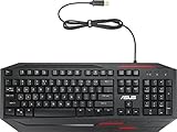 Asus GK100 beleuchtete Gaming Tastatur (kabelgebunden, programmierbar, wasserdicht, Anti Ghosting, deutsches Layout) schwarz