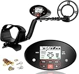 INTEY Metalldetektoren mit 9.8 Inches Große Wasserdichte Spule,Metalldetektor für Erwachsene mit LCD-Touchscreen und Hintergrundbeleuchtetem, Hohe Präzision 4 Modi (Schmuck- und Einzelstückmodus)