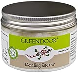 100g Greendoor Peeling Zucker, Natur Gesichtspeeling vegan mit Bio Babassu für Gesicht Hals Dekolleté Lippen empfindliche Haut, OHNE Duft Parfum Konservierungsmittel Mikroplastik, Naturkosmetik