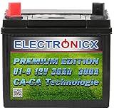U1(9) 30AH 300A (EN) Green Power Batterie für Aufsitzrasenmäher, Gartengeräte, Starterbatterie, Wartungsfrei, Calcium Technologie