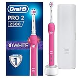 Braun Oral-B Pro 2 – 2500 – Elektrische Zahnbürste, wiederaufladbar, 1 Griff mit sichtbarem Drucksensor, 1 Bürste, 1 Reisetasche, Autre