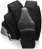 Decalen Hosenträger für Herren breit extra starken 4 cm mit 3er Clips Y Form Lang für Männer und Damen Eine Größe Passt Alle Verschiedenen Farben (Schwarz)