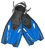 Aqua Speed Schnorchelflossen verstellbar für Kinder I Taucherflossen kurz I Kurzflossen I Flossen Schwimmtraining I Tauchen I Schwimmen Blau, Gr. 32/37 I Bounty