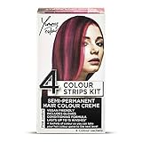 Stargazer Products Semi-permanentes Haarfärbemittel-Streifen-Kit in 4 Farbtönen'Yummy Colour' - Pinkes Ombre, 40 ml