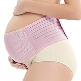 WANYIG Bauchband für Schwangere, Stützgürtel Schwangerschaft 120CM Schwangerschaftsbandage Bauchstütze Schwangerschaft Maternity Support Belt Pregnancy Support Belt Belly Band, XL, Rosa