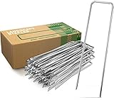 GardenGloss Anti-Rost Erdanker aus Stahl (25 Stück) - Stabile Bodenanker für Unkrautvlies, Gartenvlies, Zaun & Camping - 150 MM Lang, 30 MM Breit, Ø 3 MM