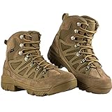 FREE SOLDIER Stiefel Herren Mid Taktisch Kampfstiefel Outdoor Militär Security Schuhe Männer Alles Gelände Stiefel zum Wandern, Jagen, Arbeiten, Armee Airsoft,Combat(44, Wolfsbraun)