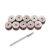 10Pcs 10mm Schmirgelpapier Schleifen Lamellenschleifrad Rad f¨¹r Dremel Werkzeug 240# Grit 3/8'