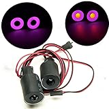 AXspeed 22mm 2 LEDs Angel Eyes Light Licht Scheinwerfer / Rücklicht für 1:10 RC Crawler Car (Lila + Gelb)