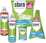 claro 5 in 1 Profi Box Öko Reinigungs Set mit Maschinenreiniger, Spülmaschinen Tabs, Spülmaschinensalz in Dosierpyramide, Spülmittel & Klarspüler