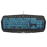 Lioncast LK12 RGB Gaming Tastatur (USB, Anti-Ghosting, 9 Multimedia-Tasten, 6 Makro-Tasten, 16,7 Millionen Farben, Software zur Programmierung)