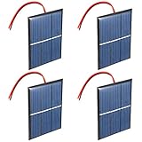 GTIWUNG 4 Stück 1.5V 0.65W 60X80mm Mikro-Mini-Solar-Panel-Zellen Sonnenkollektor für Sonnenenergie, Heimwerken, DIY, Wissenschaft Projekte - Spielzeug - Akku-Ladegerät