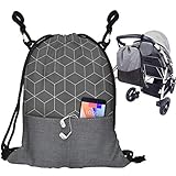 Kinderwagen Organizer Buggy Tasche Baby Wickeltasche Trolley Kinderwagentasche mit Befestigungshaken Modische Universal Turnbeutel Organizer Für Mutter Würfel 2 [075]
