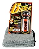 SOFT99 Ultra Glaco Scheibenversiegelung Glasversiegelung Glasreiniger Regenabweiser 70 ml & Mega Flausch Stretch Light Mikrofasertuch Poliertuch