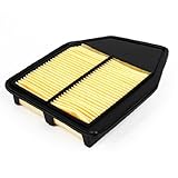sourcing map 17220-R40-A00 Schwarz Gelb Plissiert Panel Motor Luftfilter Für Auto DE de