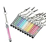 Asnlove 10x Universal Touchscreen Stift Touch Pen Strass Stylus Stift für Apple iPhone 6,Samsung Galaxy J5/A5/S6 Edge/G850,Sony Xperia Z2/Z3/M2/M4,Huawei P7/P8,Samsung Galaxy Tab 3 7.0 Lite T110