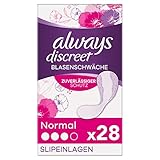 Always Discreet Inkontinenzeinlagen Normal (28 Binden) Diskreter Schutz & hohe Saugstärke, Geruchsneutralisierend