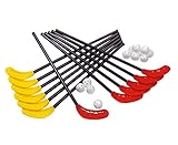 Unihockey-Set - Indoor Outdoor Hallenhockey Feldhockey Hockeyschläger Hockeyset Hockeybälle Lochbälle Schulsport Training Hockey Kinder