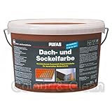 Pufas Dach- und Sockelfarbe 5 L Farbe: Ziegelrot 957 Dachfarbe Sockel-Anstrich