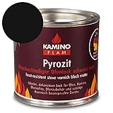 Ofenlack 125G - bis 450°C - Ofenfarbe Thermolack Lack Farbe - mit Farbauswahl (schwarz matt 125g)