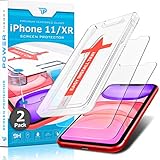 Power Theory Panzerglasfolie für iPhone 11/iPhone XR [2 Stück] - Schutzfolie mit Schablone, Panzerfolie, Glas Folie, Displayschutzfolie, Schutzglas