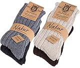 Brubaker 4 Paar Alpaka Socken Multipack 100% Alpaka 39-42