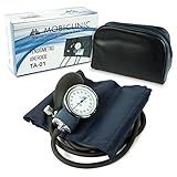 Mobiclinic, Oberarm-Blutdruckmessgerät, Blutdruckmessung, Europäische Marke, Genauigkeit, Gummipumpe, Leicht, Einfach zu bedienen, Blau