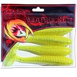 Angel-Berger Wild Devil Baits Shockwave Shad Gummifisch (Lemon Ice, 9,5cm)