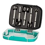Wolfcraft Forstnerbohrer Set 5-tlg. 1002000 – Bohraufsätze mit Rundschaft zum Bohren in Holz – Für ein exaktes Ergebnis ohne Hitzeentwicklung – ø 15-35x90mm