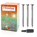 500 Profi - Terrassenschrauben Edelstahl 5x60mm von Dresselhaus incl. P24-Bit Torx 25