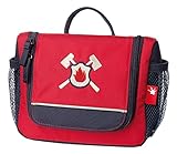 sigikid, Jungen, Hänge-Kulturtasche, Motiv Frido Firefighter, Mehrfarbig (Rot/Blau), 24755