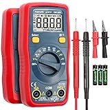 AstroAI Automatisch TRMS 4000 Counts Digital Multimeter mit Berührungsloser Spannungsfunktion(NCV) LCD-Anzeige/DMM/Ohmmeter/Voltmeter 1,5 V / 9 V / 12 V Batteriespannungstester