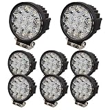 Brightum - LED-Spot für Bauarbeiten, den Außenbereich, Lkws, Flutlicht, rund, 12 V, 24 V, schwarz 42.00W, 24.00V