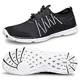 lavibelle Badeschuhe Aquaschuhe Damen Water Shoes Schwimmschuhe Wasserschuhe Strandschuhe Herren Surfschuhe für Fahren Sport Schwarz 42
