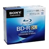 Sony Blu-ray Disc 10 Pack - 50GB 4X Speed BD-R DL Version 2010