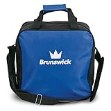 Brunswick TZone Single Tote 1-Ball-Bowling-Tasche für einen Bowlingball, Farbe:Blau