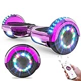 GeekMe Hoverboards,Self Balancing Scooter 6.5',Elektroroller mit Bluetooth-Lautsprecher, LED-Leuchten, Geschenk für Kinder, Jugendliche