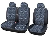 WOLTU AS7332 Auto Sitzbezüge universal Größe, 1+2 Sitzbezug Schonbezüge aus Polyester schwarz bunt