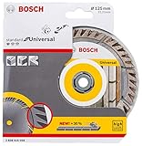 Bosch Professional Diamanttrennscheibe Standard für Universal (Beton und Mauerwerk, 125 x 22,23 mm, Zubehör Winkelschleifer)