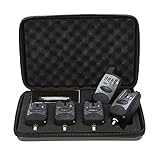 Lixada Angeln Bissanzeiger Set Wireless Digital Angeln Alarm Sound Alarm Kit LED Alarmanzeige mit Portable Case