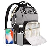 ComfyDegree Baby Wickelrucksack Wickeltasche, Multifunktionale Wasserdichte Babytasche für Mama und Papa, Oxford Windelrucksack mit USB-Ladeanschluss, Kinderwagengurte, Wärmetaschen Reisetasche