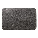 casa pura® Eingangsmatte aus 100% Baumwolle | hohe Schmutz- und Feuchtigkeitsaufnahme | dunkelgrau - meliert | 40x60cm