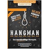 DENKRIESEN - Hangman - Classic Edition - Galgenmännchen to GO | Spielblock | Partyspiel | Reisespiel | Wichtelgeschenk | Geschenkidee | Rätselblock - Spiel ab 2 Personen