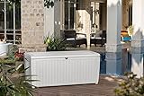 Auflagenbox / Kissenbox Koll Living 511 Liter l 100% Wasserdicht l mit Belüftung dadurch kein übler Geruch / Schimmel l Moderne Rattanoptik l l Deckel belastbar bis 200 KG ( 2 Personen ) - Poolbox